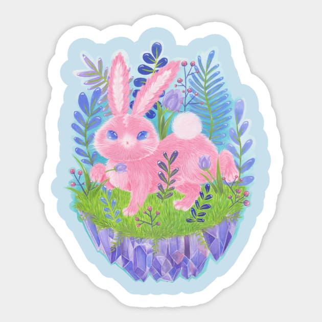 Crystal Bunny Sticker by zindyconz